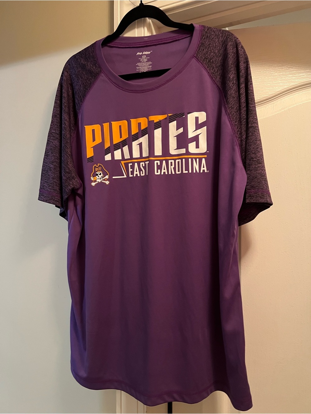 Pro Edge East Carolina Pirates Purple Short-Sleeve Tee
